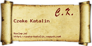 Czeke Katalin névjegykártya