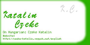 katalin czeke business card